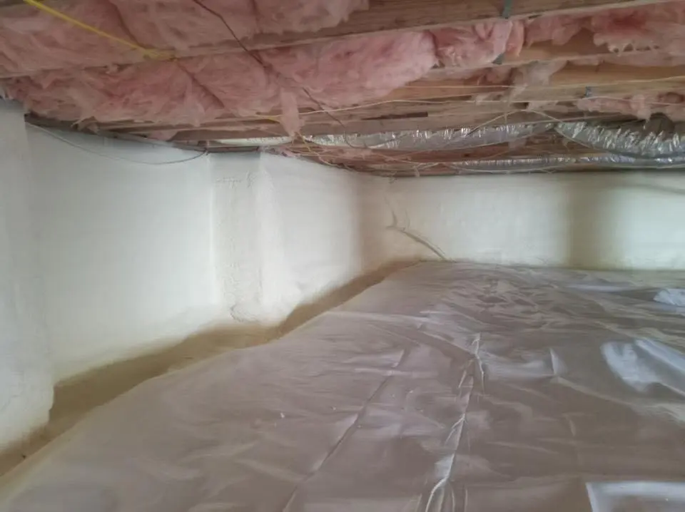 Crawl space encapsulation with closed-cell spray foam for Spray Foam Roofing Repair in Fletcher